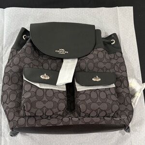 Coach Black Leather Detail Bag